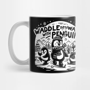 Waddle into Warmth with Penguins! Mug